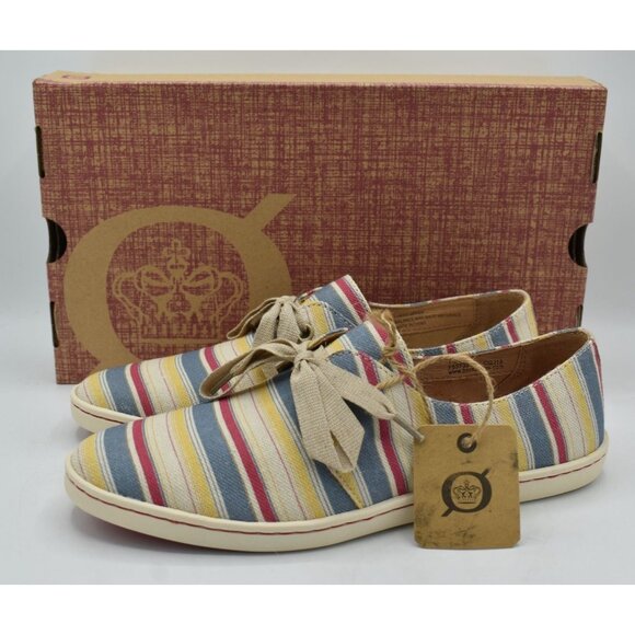 Born Womens Size 8 Datil Striped Multicolor Canvas Casual Shoes Sneakers - Picture 3 of 13